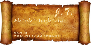 Járó Terézia névjegykártya