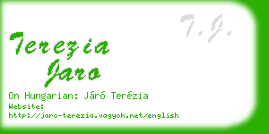 terezia jaro business card