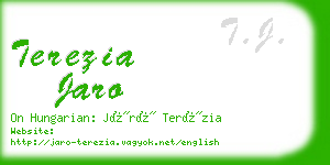 terezia jaro business card